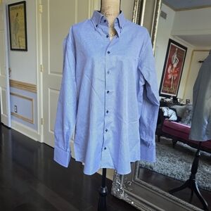 NWT Papillon Blanc Light Blue Dress Shirt
